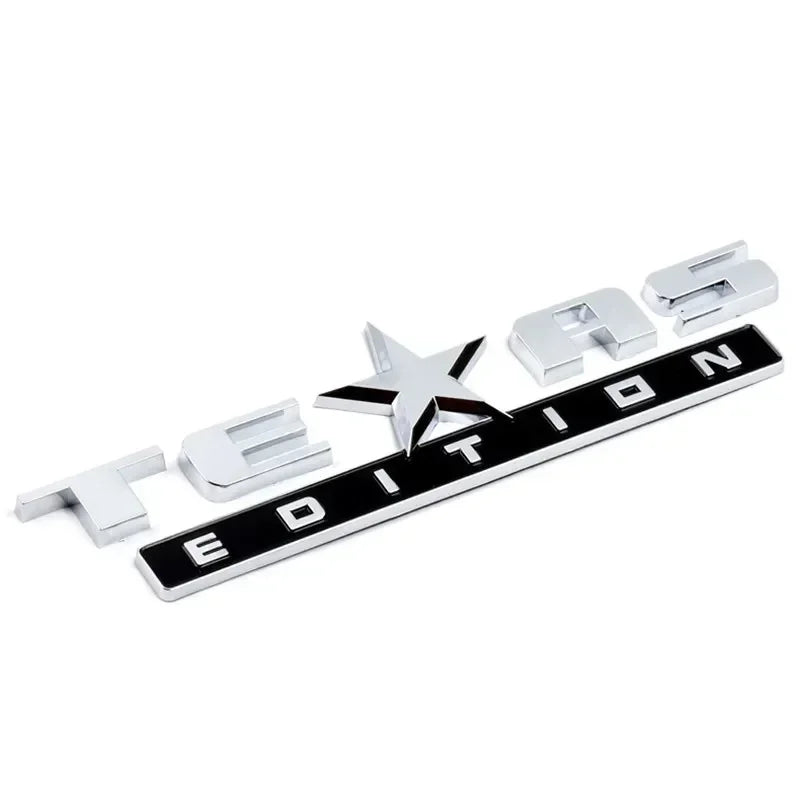 1pcs x Chrome Silver Black ABS TEXAS EDITION EMBLEM BADGE for CHEVY SILVERADO GMC SIERRA TRUNK STICKER DECAL