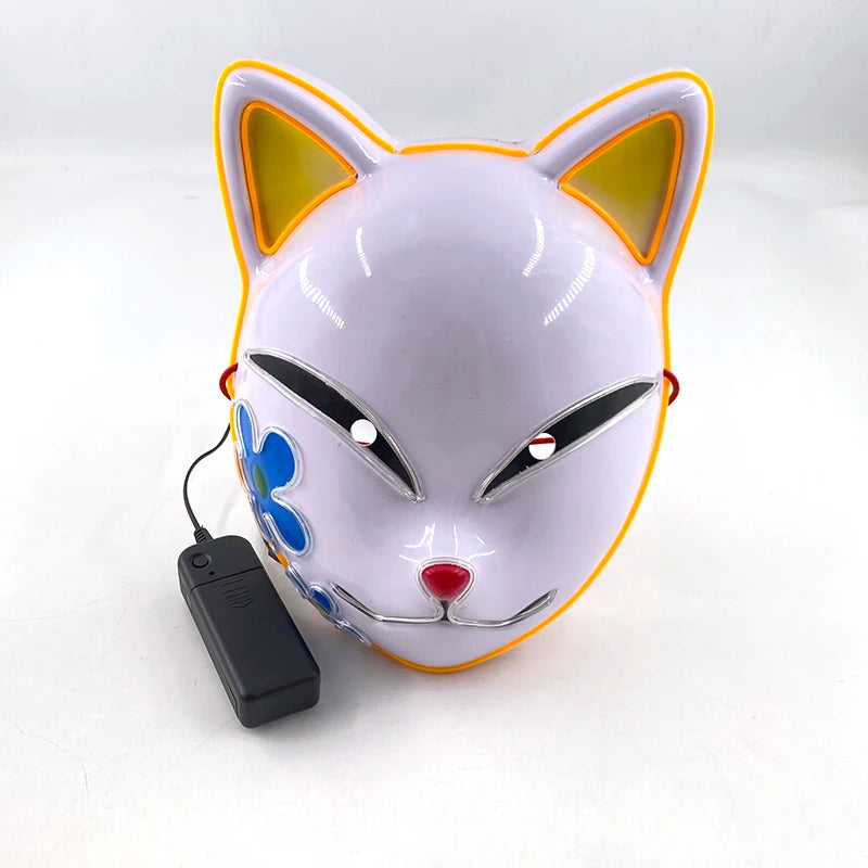 Halloween Carnival Party Costume Decoration Luminous LED Mask Halloween Mask LED Maske Light Up Party Masks for Glow Party
