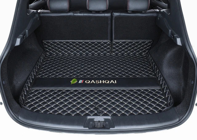Leather Car Trunk Mats For Nissan Qashqai j11 2019 2020 2021 2022 Anti-Dirty Protector Tray Cargo Liner Accessories Styling F