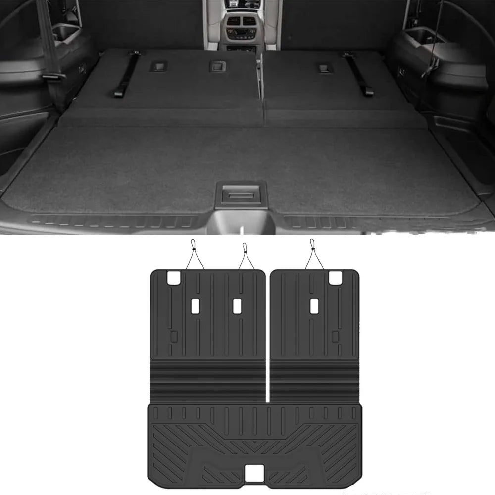 Floor Mats for Honda Pilot 2016-2022 All Weather Protection Cargo Liner with Backrest Mat Behind 3rd Row Back Seat Accessories