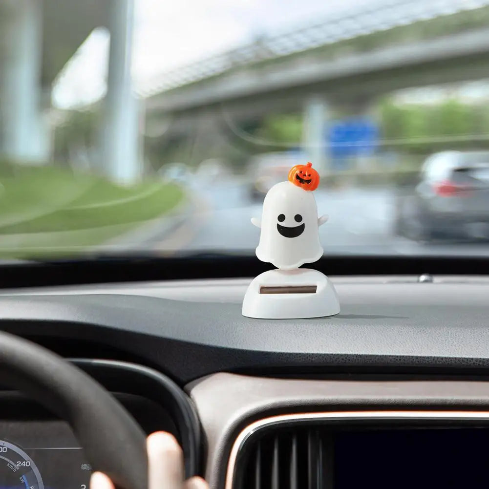 Hot Sale Halloween Solar Energy Creative Bobble Head Doll Car Decorations Cartoon Decorations Children's Gifts
