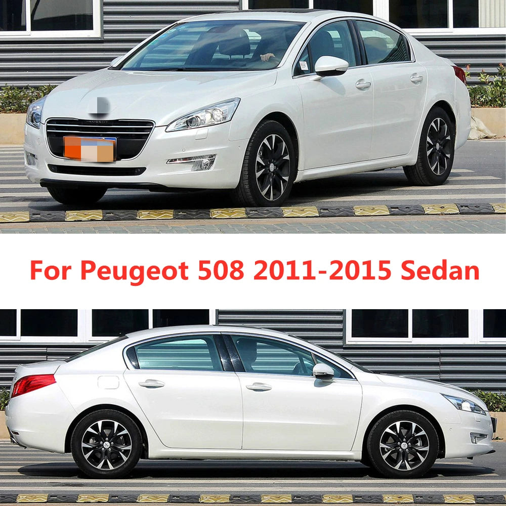 For Peugeot 508 Sedan 2011-2015 Window Visors Rain Guard Side Vent Deflector Weathershield Moulding Trim Cars Accessories