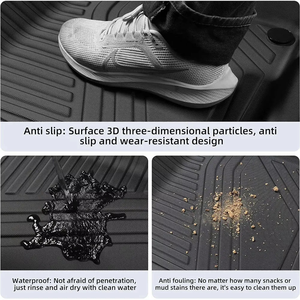 TPE Floor Mats For BYD Dolphin Mini Seagulls 2024 2025 Trunk Mats Waterproof Non-slip Carpet Back Seat Protector Boot Liner Tray