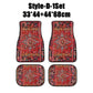 Antique Oriental Turkish Persian Carpet Car Floor Mats 4-Piece for Front Rear Seats Durable Floor Carpet Heavy Duty Rubber Back