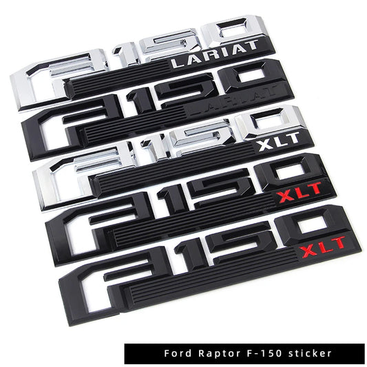2PCS ABS Car sticker emblem accessories auto decal badge styling for Ford F-150 raptor xlt lARIAT   Logo
