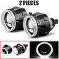LED Projector Lens 2.5 Inch Bi LED High Low Beam Lights 80mm LED Halo for H4 H7 9005 9006 Car Headlight Bulbs Auto Diodes Turbo