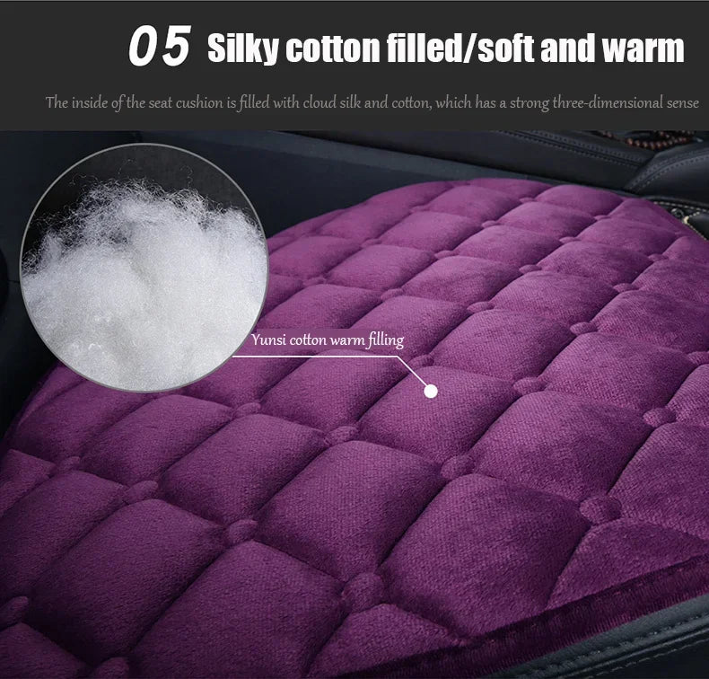 Car Seat Covers Full Set Plush Cars Accessories Breathable Car Seat Covers Universal for All Seasons Covers Cars Seats Warm Soft