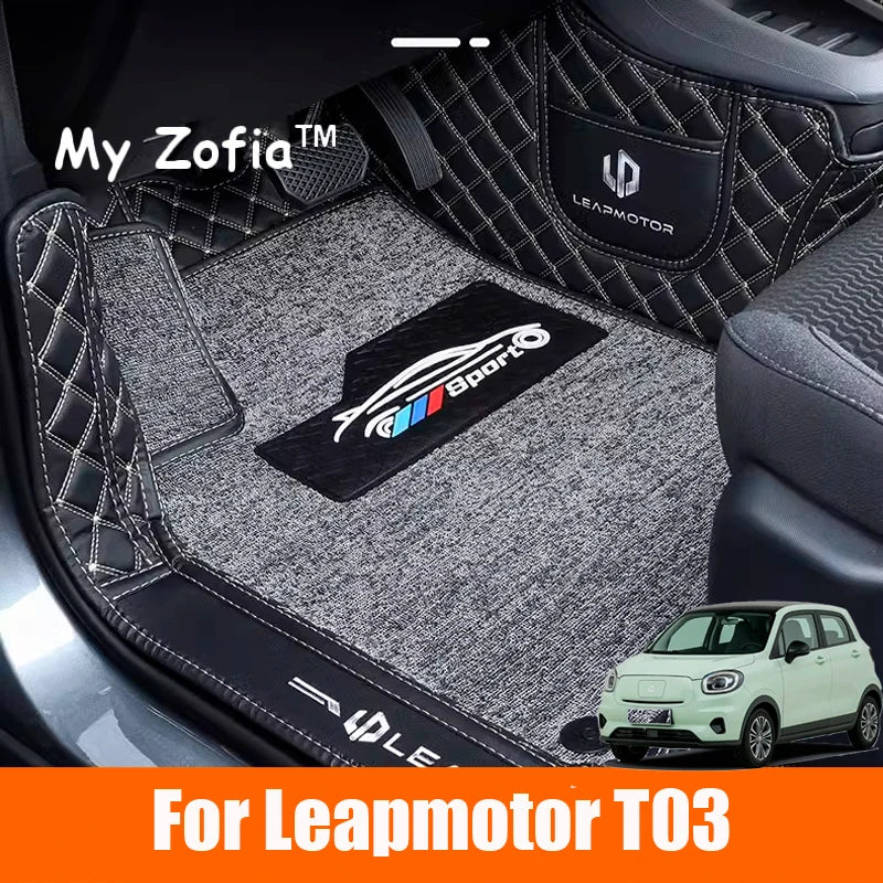 For Leapmotor T03 2023 2024 2025 Car Custom floor mat Carpet Cover Waterproof Non-slip Protector Floor Mats Interior Accessories