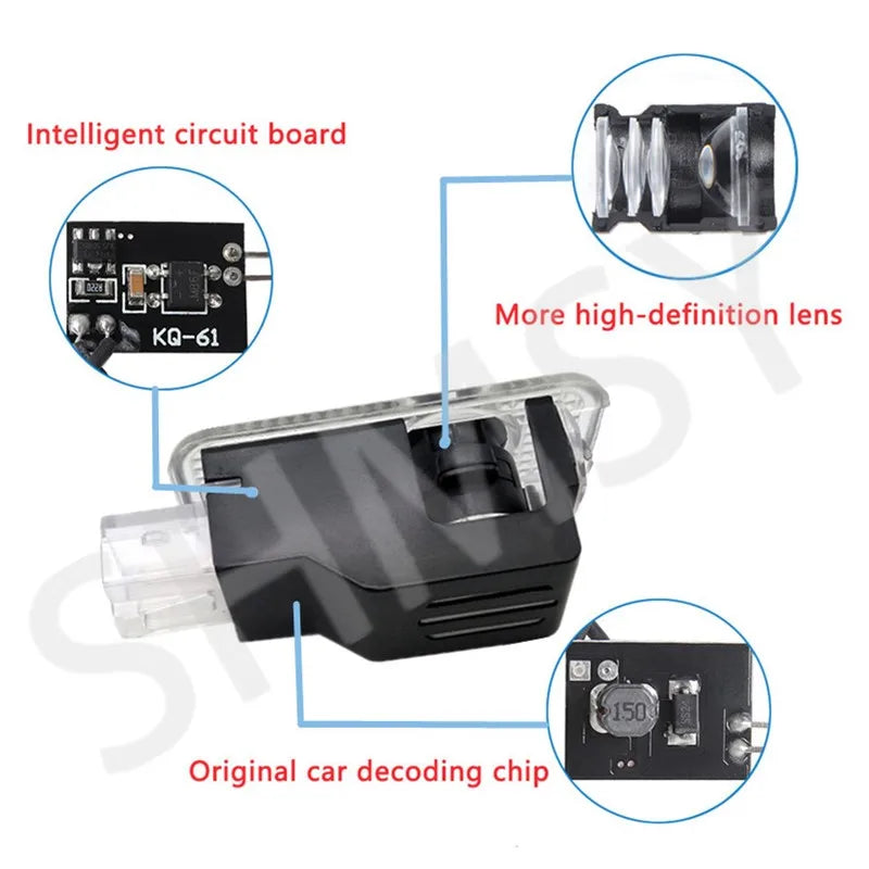 LED Accessories Car Door Light For Audi TT A1 A3 8L 8Y A6 C5 C6 C7 C8 A7 A8 A4 B5 B6 B7 B8 B9 A5 Q7 Q8 Q3 Q5 8R 100 S3 S5 S4 S6