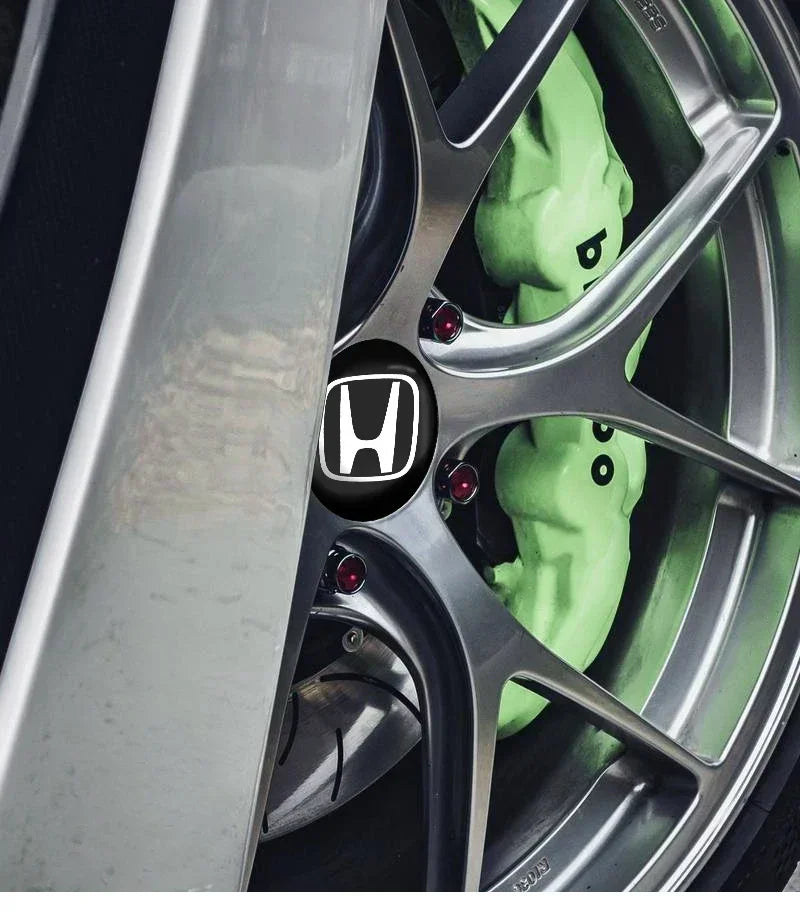 4Pcs 56mm Car Wheel Center Hub Caps Logo Sticker For Honda Civic Fit Jazz Accord CRV HRV City Odyssey Passport Pilot Vezel