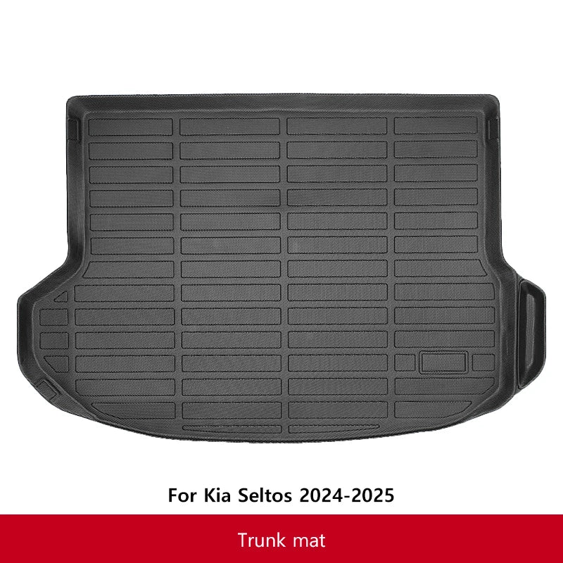 TPE Car Floor Mats for Kia Seltos 2024-2025 All-Weather Waterproof Non-Slip Trunk Protector Left-Hand Drive Car Interior Parts