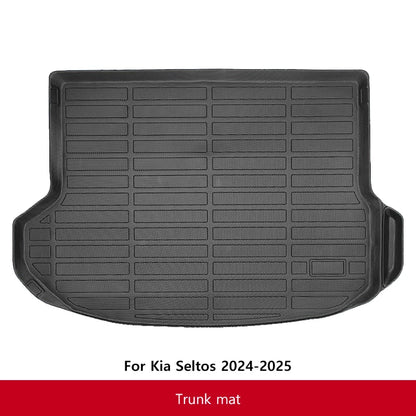 TPE Car Floor Mats for Kia Seltos 2024-2025 All-Weather Waterproof Non-Slip Trunk Protector Left-Hand Drive Car Interior Parts
