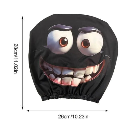 Funny Headrest Covers Halloween 1 Pair Breathable Car Headrest Protector Elastic Auto Interior Head Rest Covers for Halloween