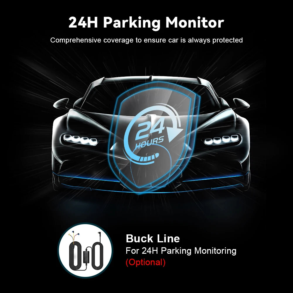 Dash Cam WiFi 2.5K,Car Camera with APP,Dashcams with WDR Night Vision, 24H Parking mode, Loop Recording, G-Sensor,GPS Module