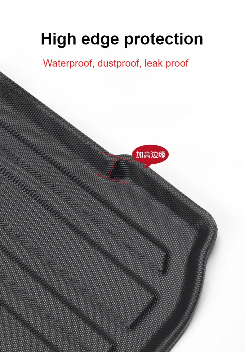 Rear Trunk Mats TPE Waterproof Cargo Liner For GWM Great Wall Tank 300 Full Surround Rear Seat Backrest Protection Pad