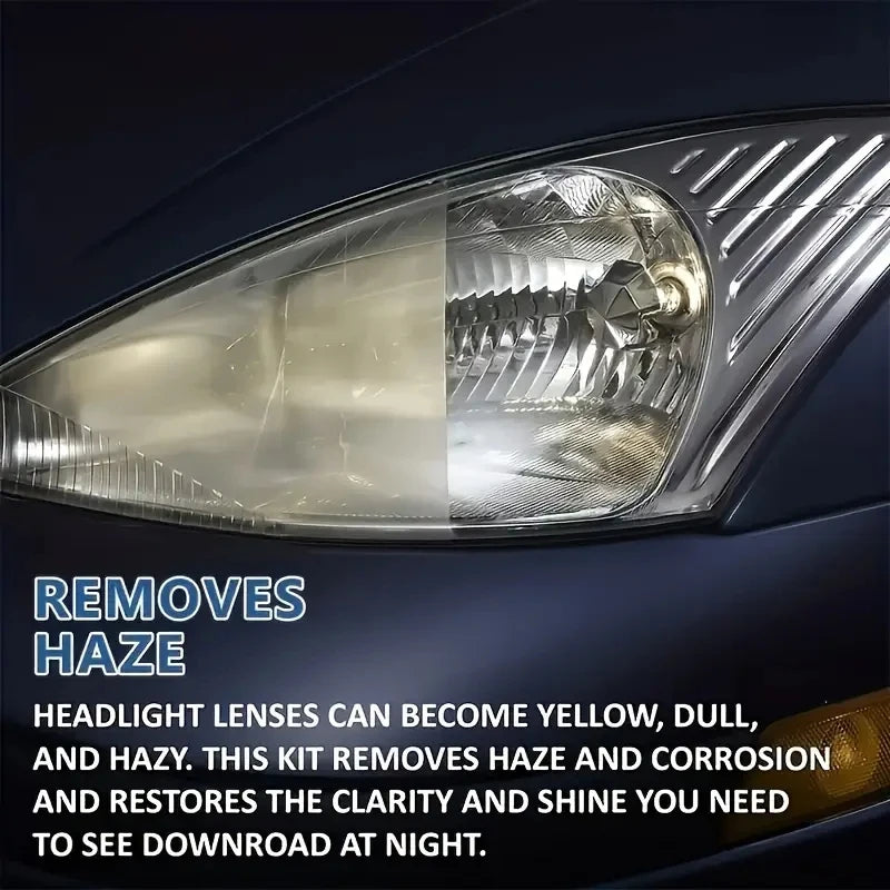 Car Headlight Restoration Polishing Kits Headlamp Scratch Remover Repair Cleaning Paste Remove Oxidation Headlight Polish Liquid