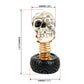 Car Ornament Shaking Halloween Skull Head Tire Spring Skulls Relieve Driving Fatigue Auto Decor Toys Car Decorations RS-SFN047
