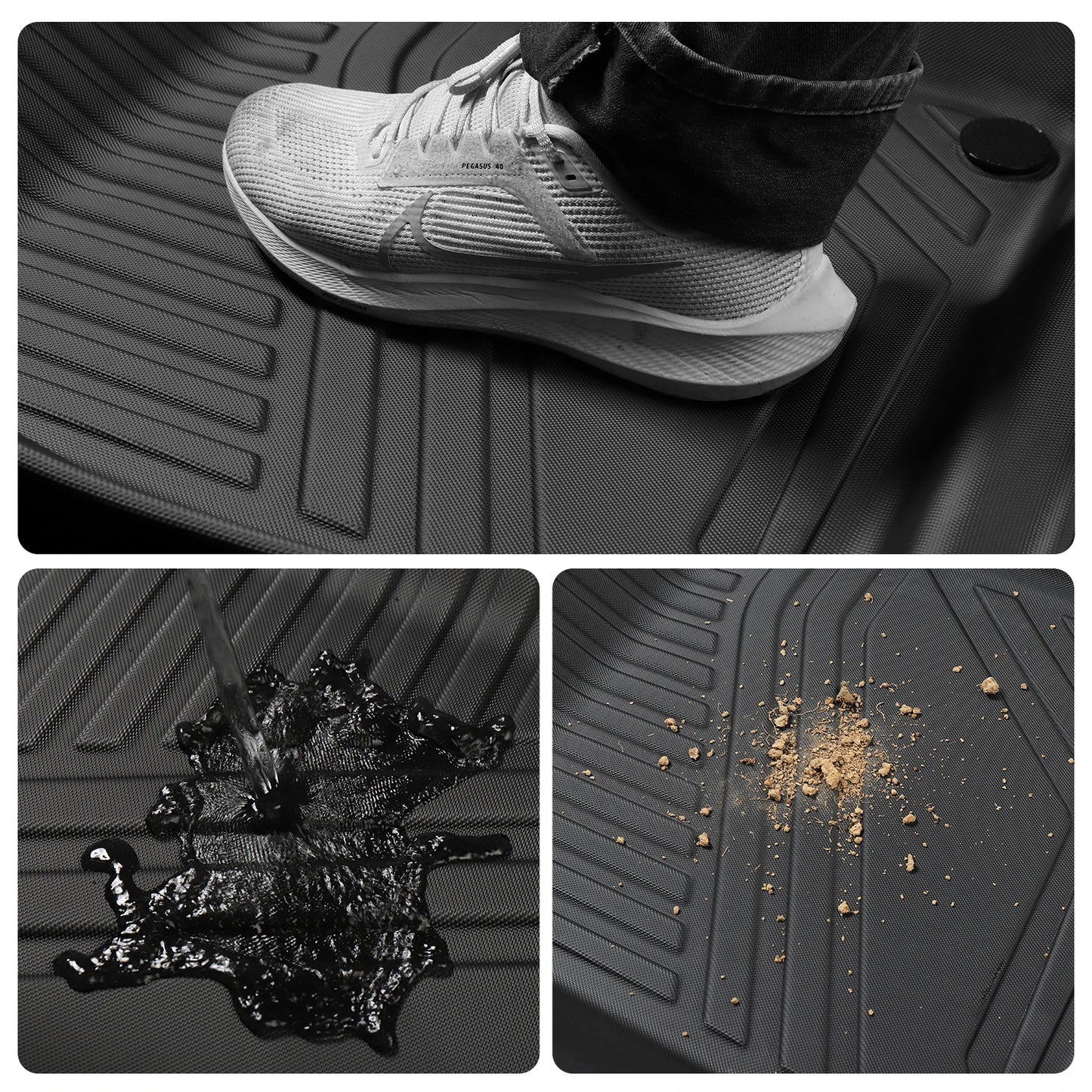 Car Floor Mats Cargo Liner Trunk Pad TPE 3D Foot Mat Waterproof All Weather BLACK For Polestar 4 2025 2024 2023