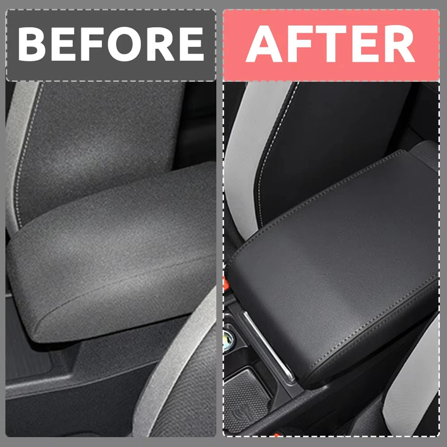 For Volkswagen VW Golf 8 MK8 2020 2021 Suede Leather Car Armrest Box Protector Cover Central Control Interior Accessories