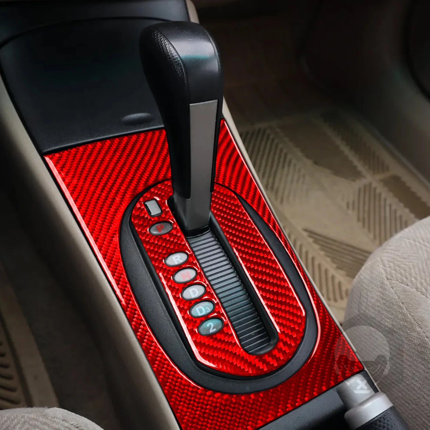 For Honda Civic 2001 2002 2003 2004 2005 Gear Shift Panel Set Cover Real Carbon Fiber Sticker Car Interior Moulding Accessories