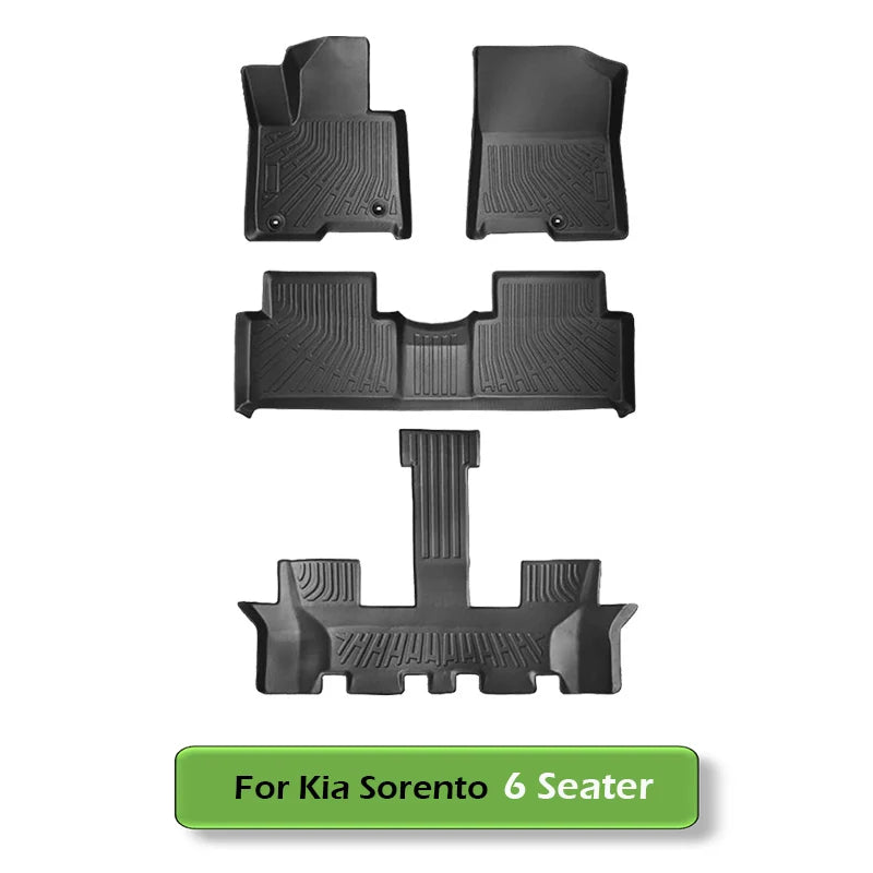 All Weather Floor Mats Cargo Liner for 2021 - 2024 2025 Kia Sorento Hybrid TPE Car Trunk Mat with Backrest Pad PHEV & HEV