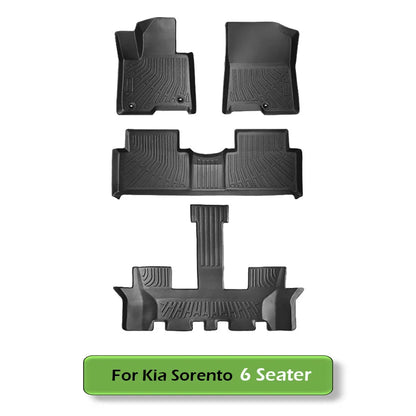 All Weather Floor Mats Cargo Liner for 2021 - 2024 2025 Kia Sorento Hybrid TPE Car Trunk Mat with Backrest Pad PHEV & HEV