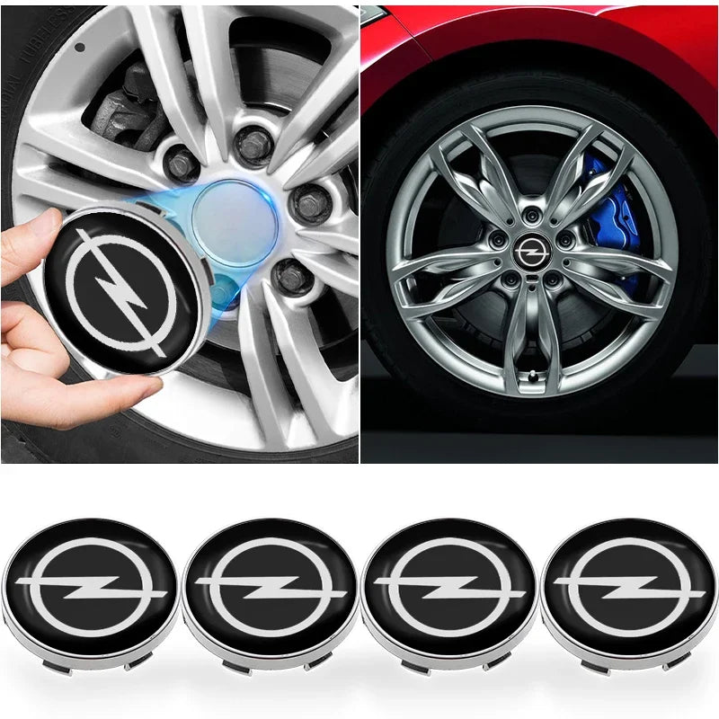 60mm Metal Car Wheel Hub Covers with Exquisite Stickers For Opel Insignia Astra Antara Meriva Zafira H G Cors
