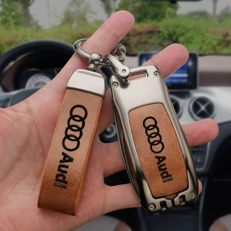 Car Logo Keychain Decoration Pendant Key Ring For Audi A5 Q5 A3 A4 A6 A1 A2 A7 A8 Q1 Q2 Q3 Q4 Q6 Q7 Q8 TT S5 B8 Quattro C6 B9 B6