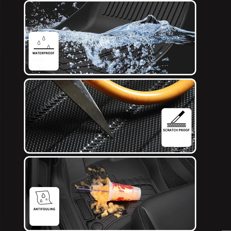 TPE Car Floor Mats For MG S5 ES5 2025-present Trunk Mat Waterproof Non-slip Foot Pad Trunk Protector Pad Carpet Boot Liner Tray