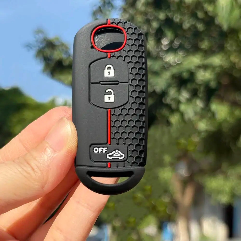 For Mazda 2 3 6 CX-5 CX-3 CX-9 CX-7 MX-5 Silicone Key Case With Keychain Protection Cover Car Key