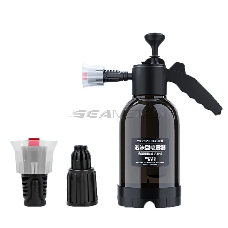 SEAMETAL 2L Hand Pump Foam Sprayer Pneumatic Washer Foam Snow Foam High Pressure Car Wash Spray Bottle for Car Home Cleaning