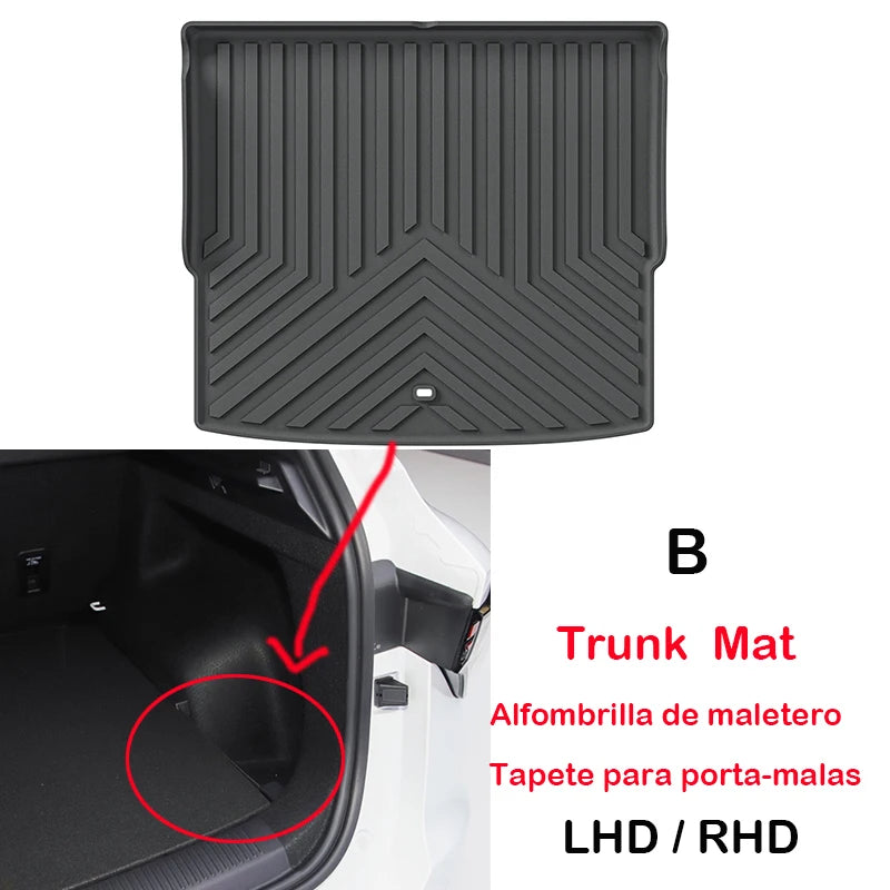 TPE Car Floor Mats For MG S5 ES5 2025-present Trunk Mat Waterproof Non-slip Foot Pad Trunk Protector Pad Carpet Boot Liner Tray