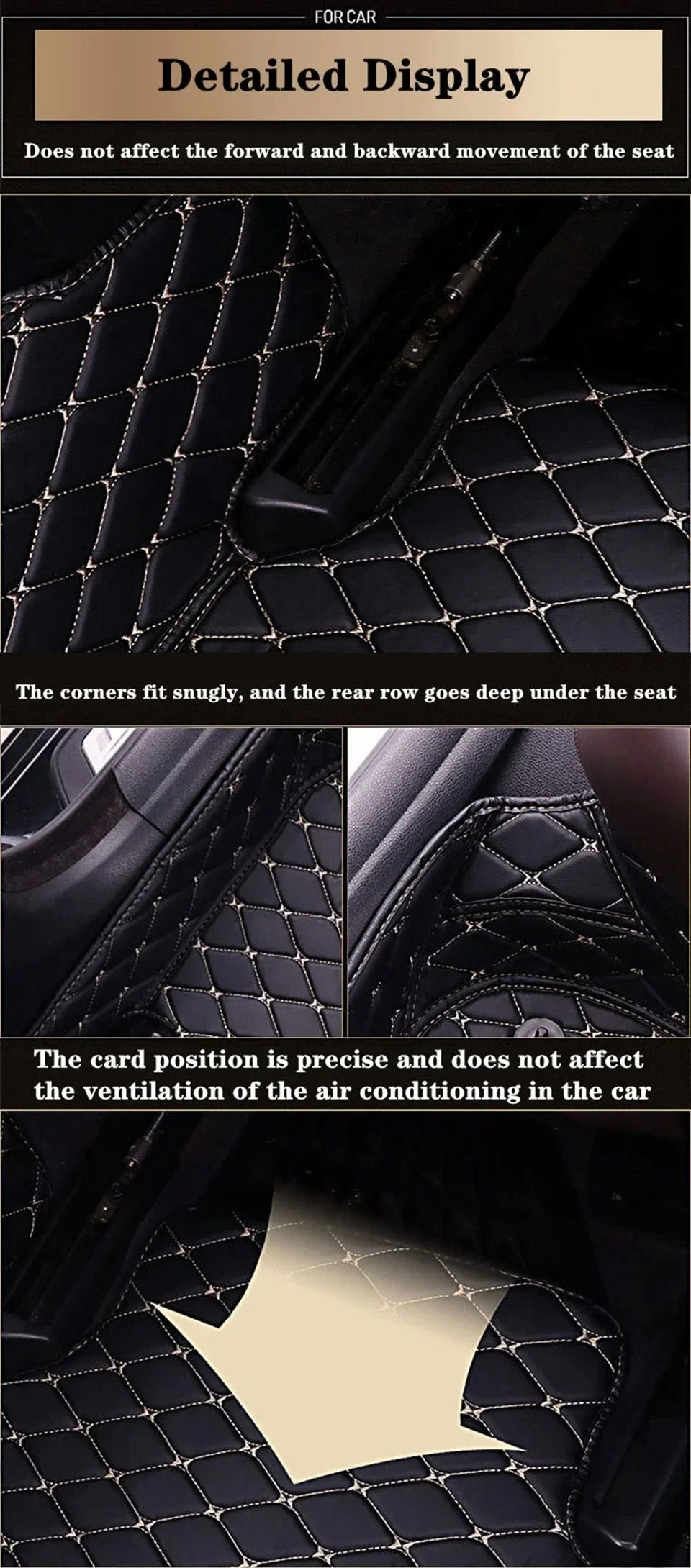 Custom For Audi E-tron 2019-2022 Car Foot Pads Protective Pad Auto Floor Mats Automobile Carpet Cover Auto Interior Accessories