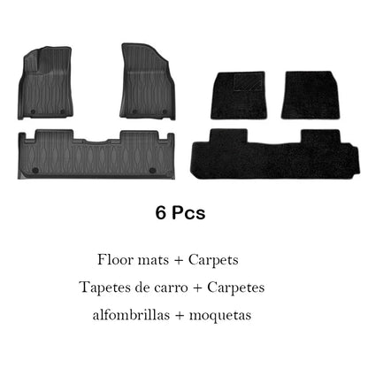 TPE Car Floor Mats For BYD Song Pro Dmi 2024 2025 Cargo Liners Waterproof Non-slip Seat Back Protector Trunk Mats Car Carpet