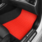 Custom car floor mat for Volkswagen Tiguan 2018-2023 Red artificial leather Waterproof Non-Slip Car Mats Floor Covers