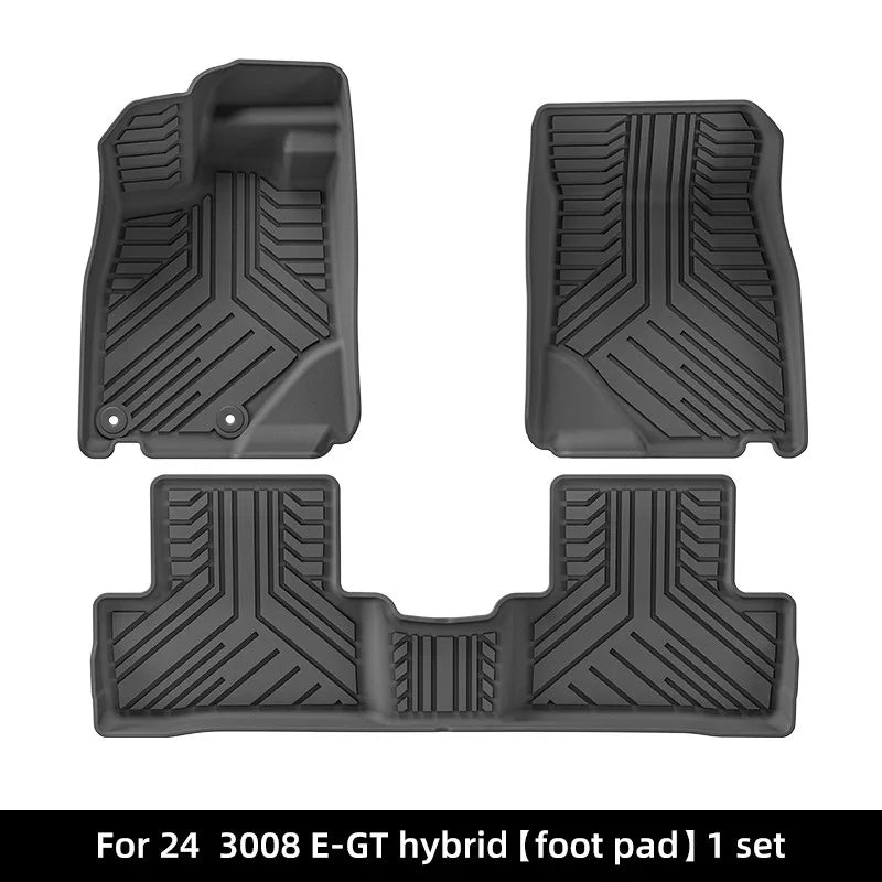 TPE Floor Mats For Peugeot E308/308 GT 2024-2025 hybrid LHD Waterproof Anti-Slip Custom Fit All-Weather accessories