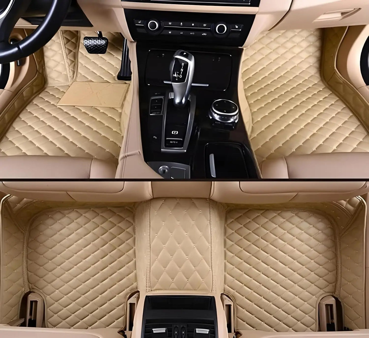 Custom Car Mats For Dacia Duster 2021~2023 Leather All Weather Waterproof Non-Slip Diamond Full Covered Personalized Black Red