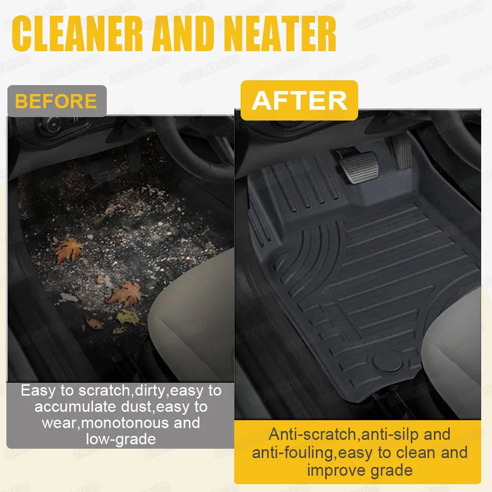 3D TPE Floor Car Floor Mats for Ford Ranger 2012-2021 T6 T7 T8 PX PX2 PX3 Wildtrak XLT Xl Double Cab PICKUP 4X4 Car Accessories