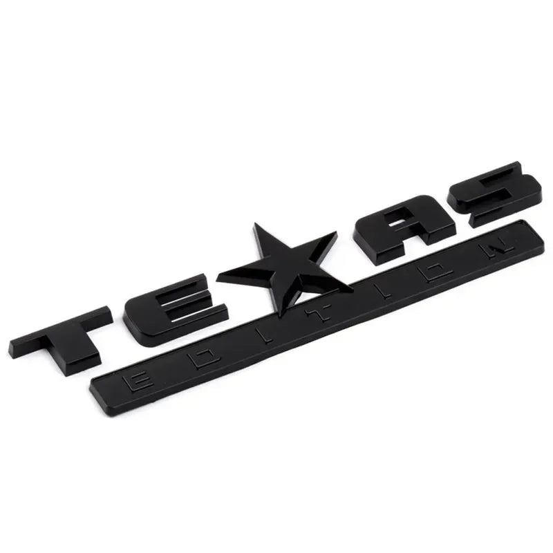 1pcs x Chrome Silver Black ABS TEXAS EDITION EMBLEM BADGE for CHEVY SILVERADO GMC SIERRA TRUNK STICKER DECAL