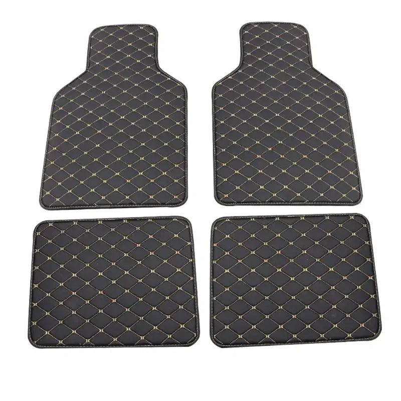 Car Floor Mats 4 Pcs Universal PU Leather Floor Mats Liners For Cars Truck SUV Front Rear Mats Foot Pad Car Accessories