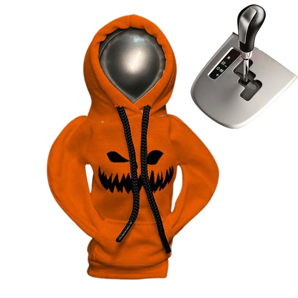 Hoodie Car Gear Shift Cover Halloween Decorative Protector Car Hoodie Decorated Shifter Cover For Vehicles Suvs Rvs Cars