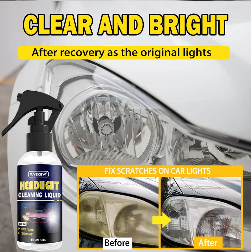 Car Light Restorative Liquid,Removing Oxidation Cracking Dirt and Blurring,Headlight Repair Polish Liquid for Brake Lights