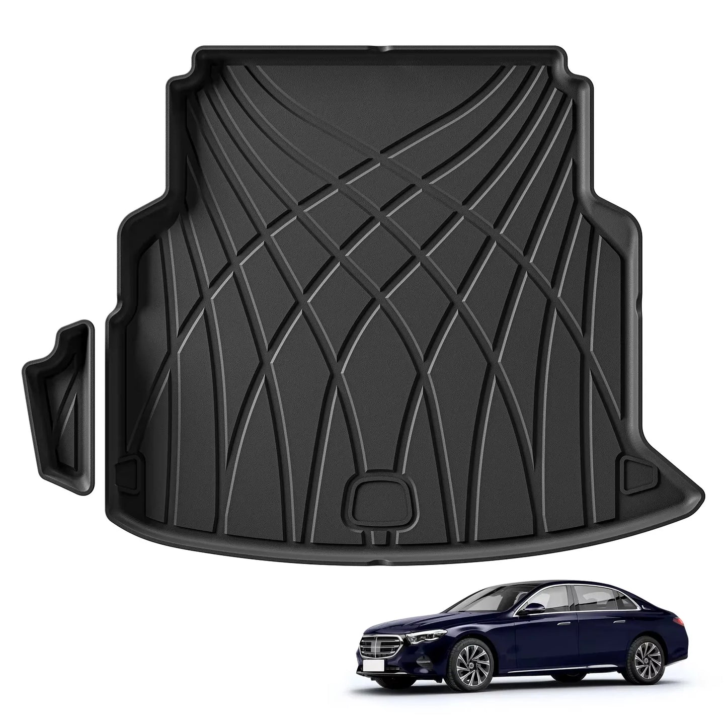 for Benz E-Class 2024 2025 TPE 3D Car Cargo Liner Trunk Pad Waterproof Protective All Weather Black
