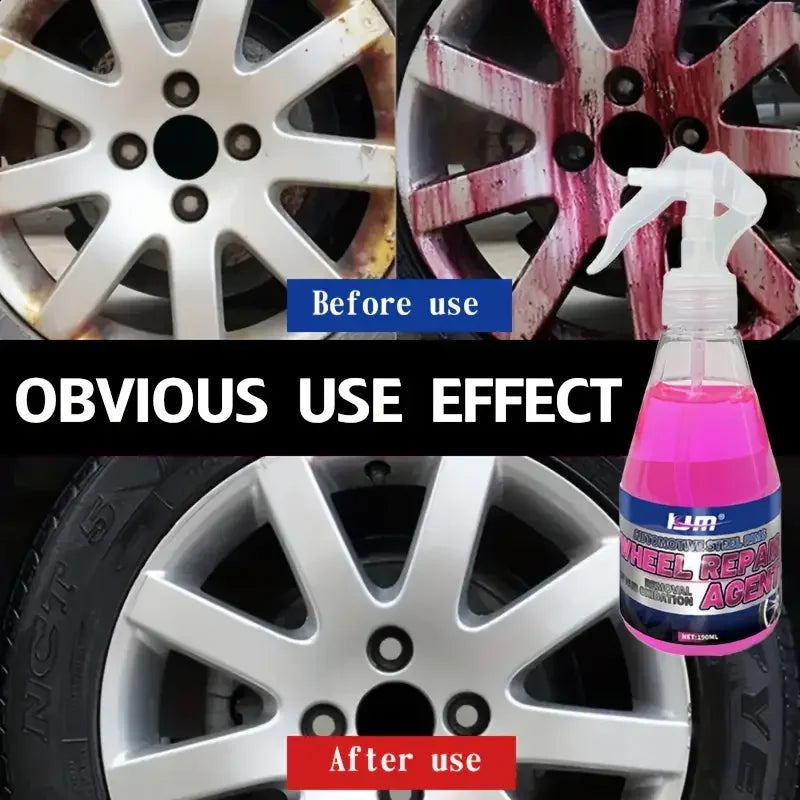Rust Remover for Wheel Centers-Heavy Duty Metal Dust and Paint Cleaner for Wheel Covers,ABS Resin Structures,Durable Cleaner