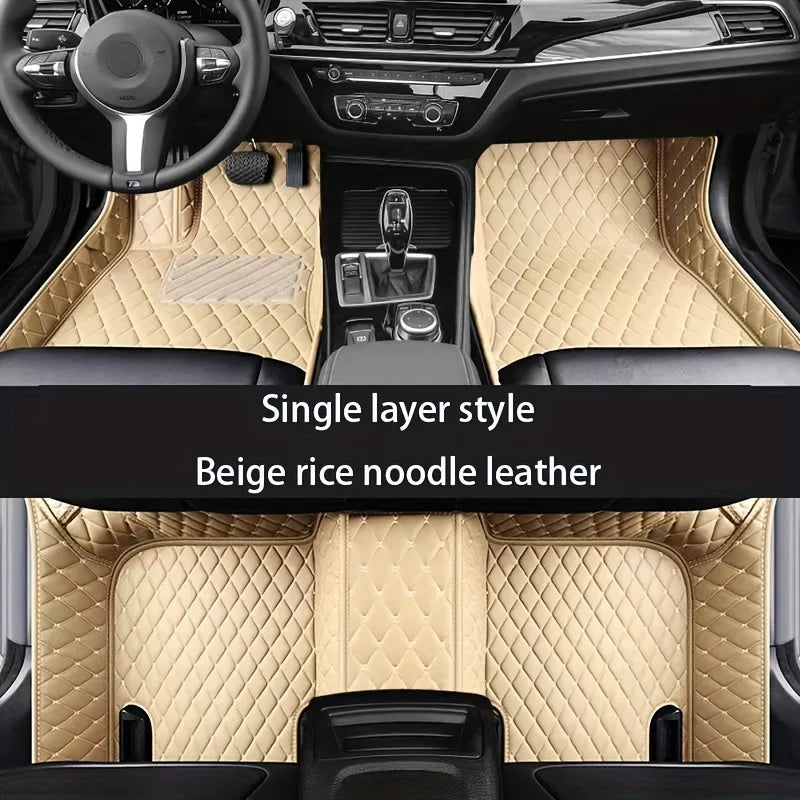 2025 FASHION PU Leather LUXURY Car Floor Mats For Kia Soluto 2017~2024 Waterproof Carpets Interior Accessories
