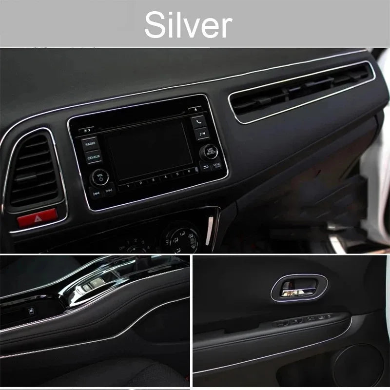 1-5pcs Universal Car Moulding Decoration Flexible Strips 5M Interior Auto Mouldings Car Cover Trim Dashboard Door Car-styling
