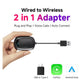 Xiaomi 2025 New! 2-in-1 Mini Wireless Adapter Seamlessly Enable Carplay & Android Auto Plug & Play For Most Vehicle Models