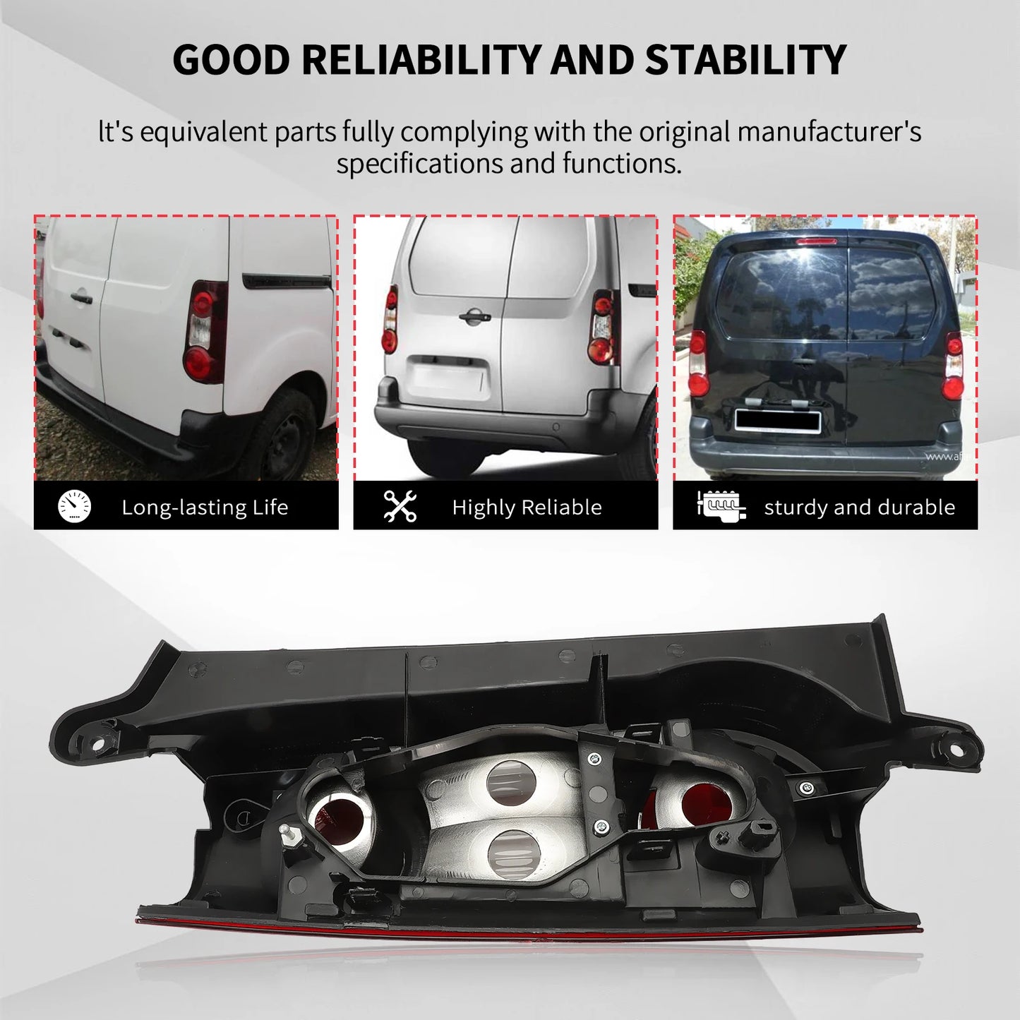 1 Pair Tail Lamp Rear Brake Turn Signal Light for Peugeot Partner for Citroen Berlingo (B9) 9677205580 9677205480