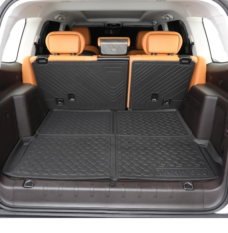 Rear Trunk Mats TPE Waterproof Cargo Liner Boot Lugguage Protective Pad For Great Wall Tank 500 Hi4-T Interior Accessories