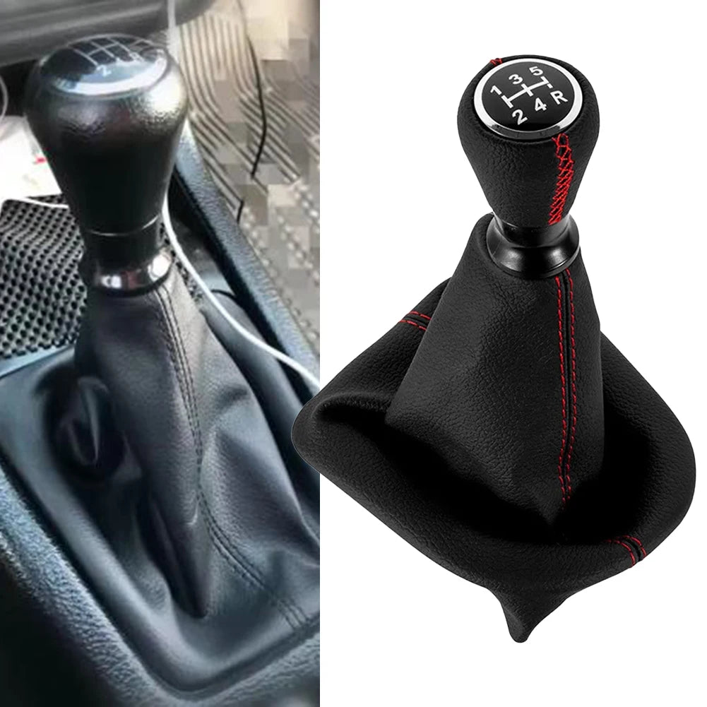 5-speed Gear Shift Knob For 207 307 406 For C3 FOR C4 C5 Manual Lever Gaiter Leather Shift Knob Gear Lever Boot Cover